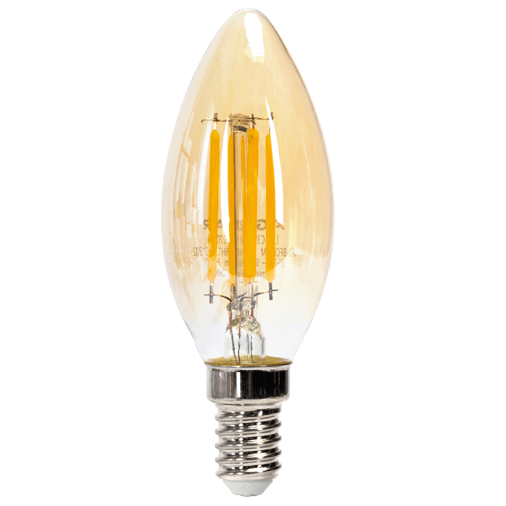 [B10106QP5] LED Gloeilamp (Amber) C35 E14,6W