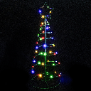 Aigostar Kegelvormige kerstboomdecoratielamp op zonne-energie RGBY 2m+0.75m IP65 Buiten
