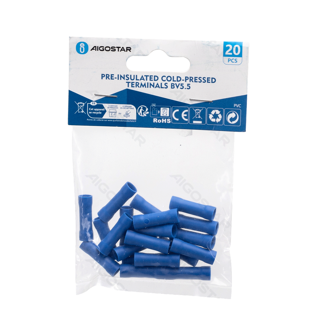 [B20104P5P] Pré-isolé 5 (20 pcs) bleu