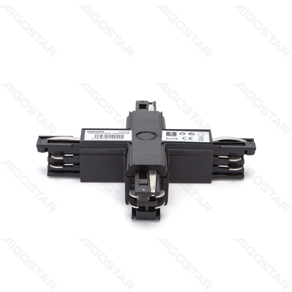 [B10403QNT] Aigostar 4-draads X-Type Rail Zwart
