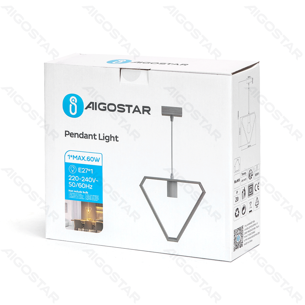 [B10303HB3] Houten Hanglamp (Zonder Lichtbron) E27