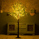 Imitation Solarpflanzen Baum Olivenblatt 2m+H1.5m 210LED