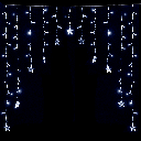 Laagspanning Gordijn Omgekeerde V Platte Lichtslinger Ster Koud Wit 1 5*B1,2m 11 strips IP44 Binnen/Buiten