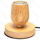 Aigostar Table lamp Wood Goblet Shape Brown E27 Without bulb