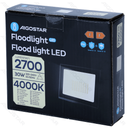 LED Flood light Abat-jour en verre Noir 30W 4000K 22.5cm