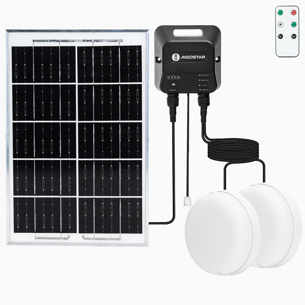 Solar powered ceiling lamp