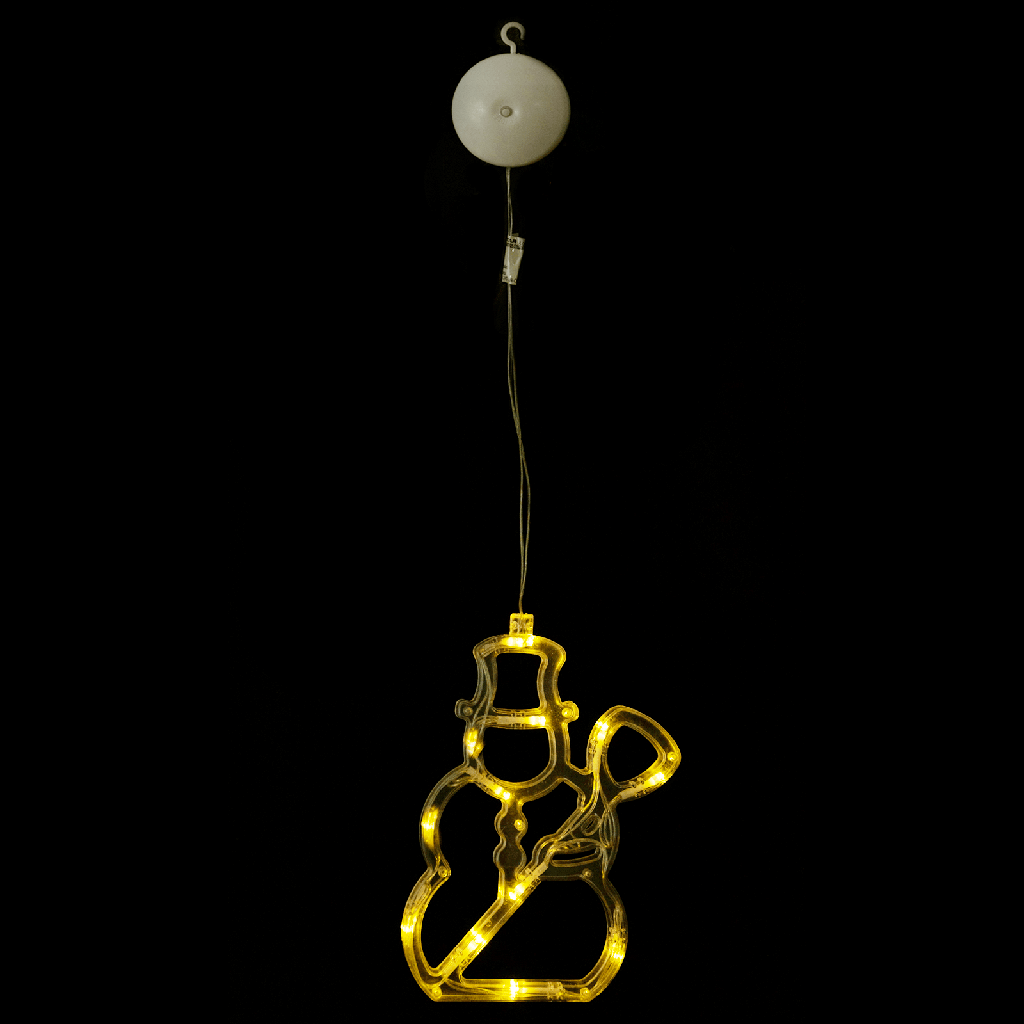 [B10303K5S] Suspension à pile avec ventouse bonhomme de neige, Blanc chaude ,IP20 Intérieur