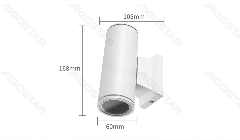 [B10304VEN] Double Head Wall Light White (Without Light Source) GU10