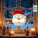 Aigostar 3AA Muziekdoos Raamdecoratie Kerstman IP44 Binnen/Buiten
