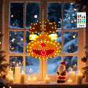 3AA Muziekdoos Raamdecoratie Eland IP44 Binnen/Buiten