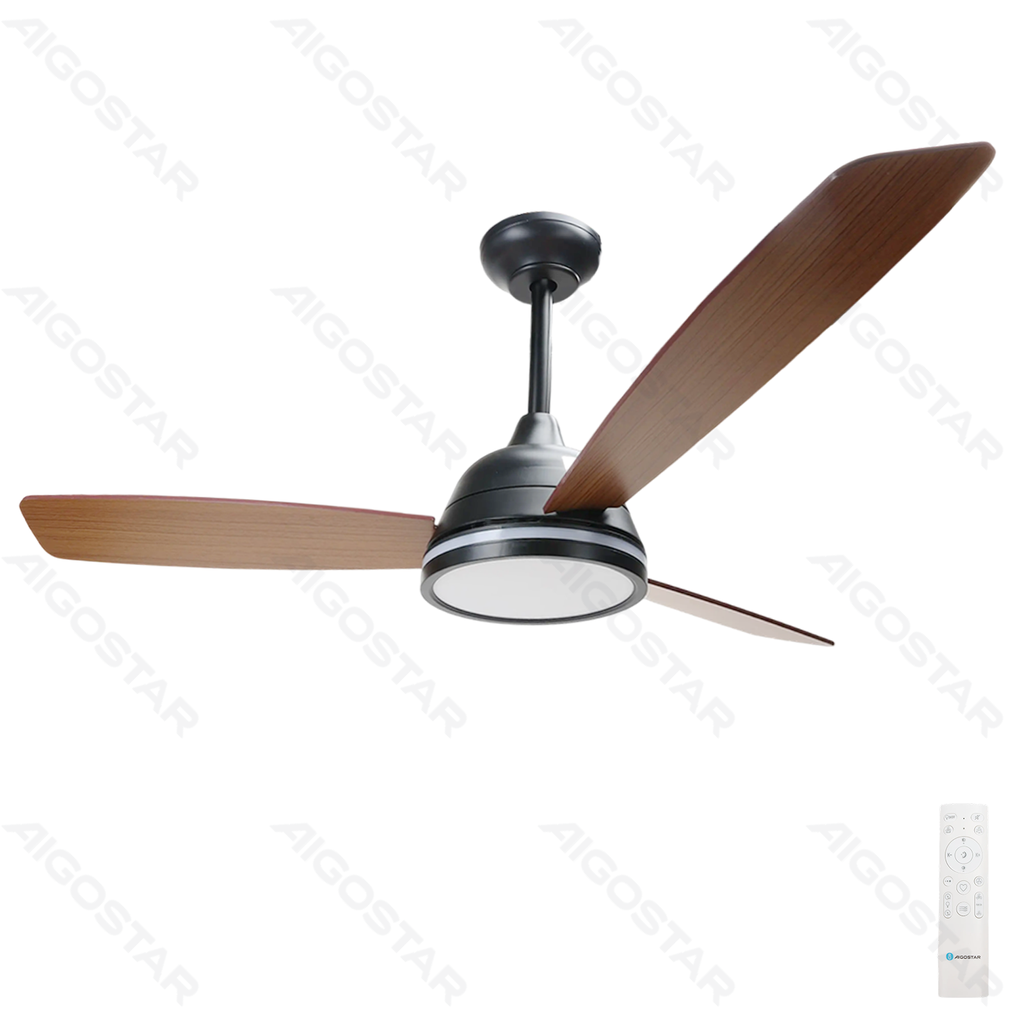 [B103133JW] Aigostar Plafondventilator met lamp 52 inch 3 bladen 6 snelheden zwart