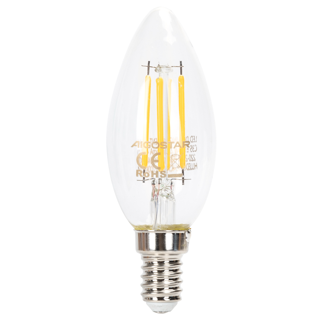 [B10106Z2E] Aigostar Dimbare LED-gloeidraad C35 E14,4W 2700K