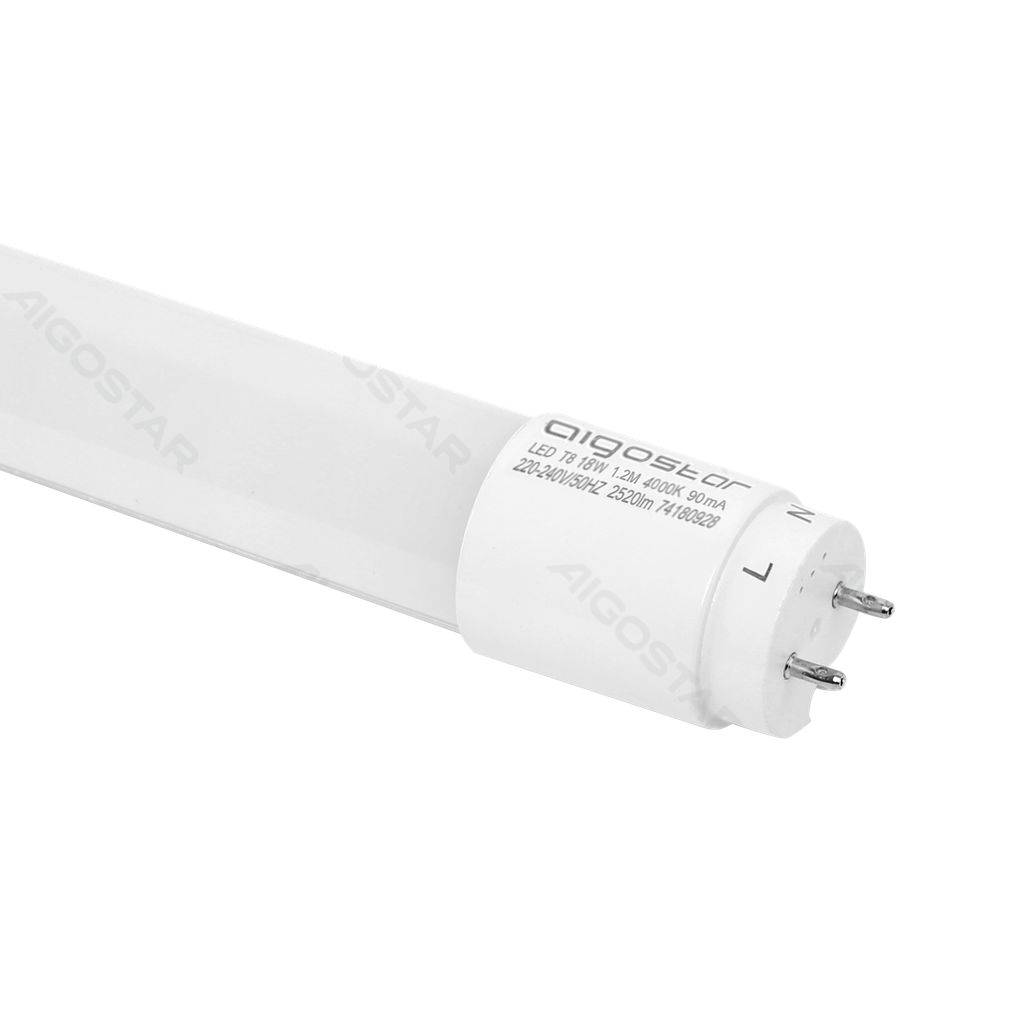 [B10111LNT] LED Half-aluminium Half-kunststof T8 Lichtbuis 1.2m 18W