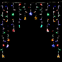 Laagspanning Gordijn Omgekeerde V Platte Lichtslinger Ster RGBY 1 5*B1,2m 11 strips IP44 Binnen/Buiten