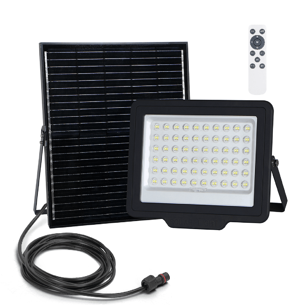 [B10202NJ5] Aigostar Solar flood light Separated 200W 2000LM 6500K 2M cable 07 series