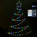 Aigostar Bluetooth Laagspanning Kerstboom voor aan de muur RGBIC 1,4m