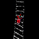 Low-voltage Santa Claus with climbing ladder, 3m+1.6m, cool white, IP44, Indoor and outdoor