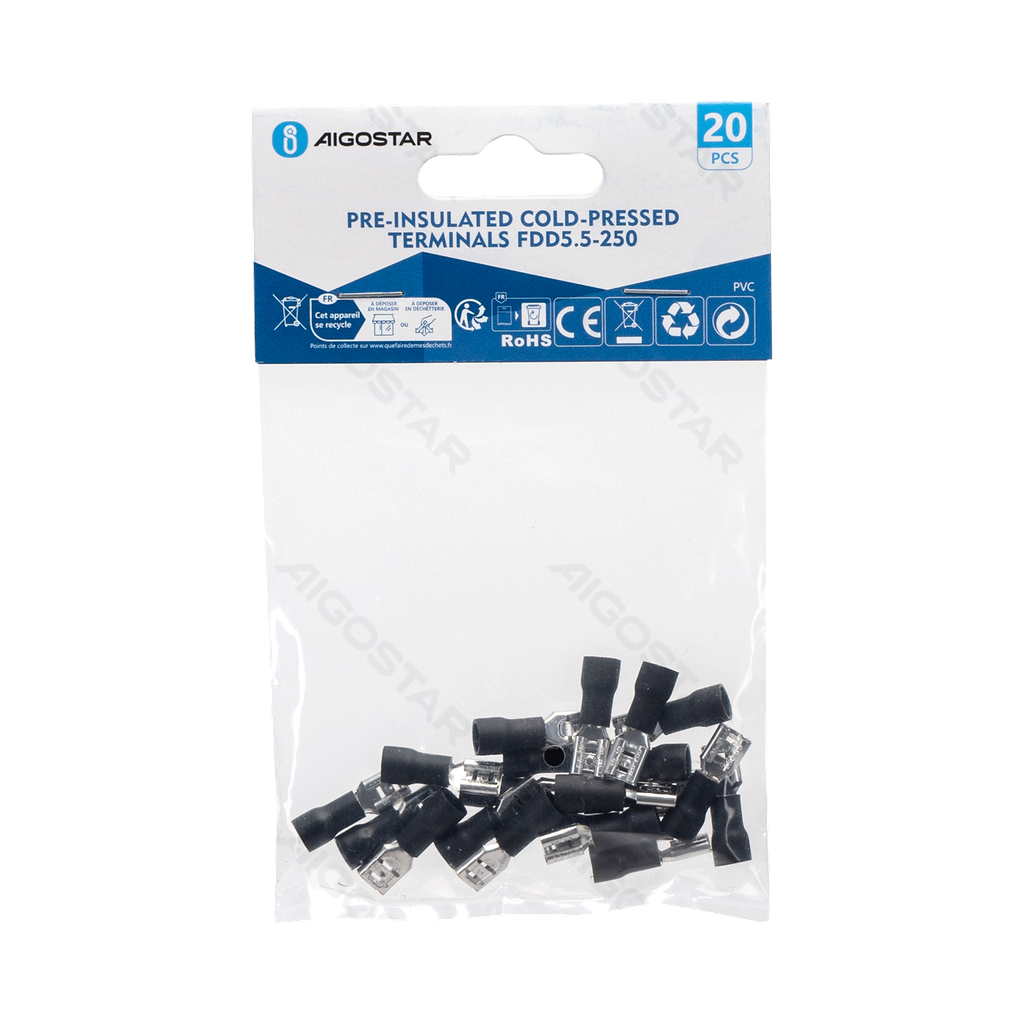 [B20104P5G] Pré-isolé 5-250 (20 pcs) bleu