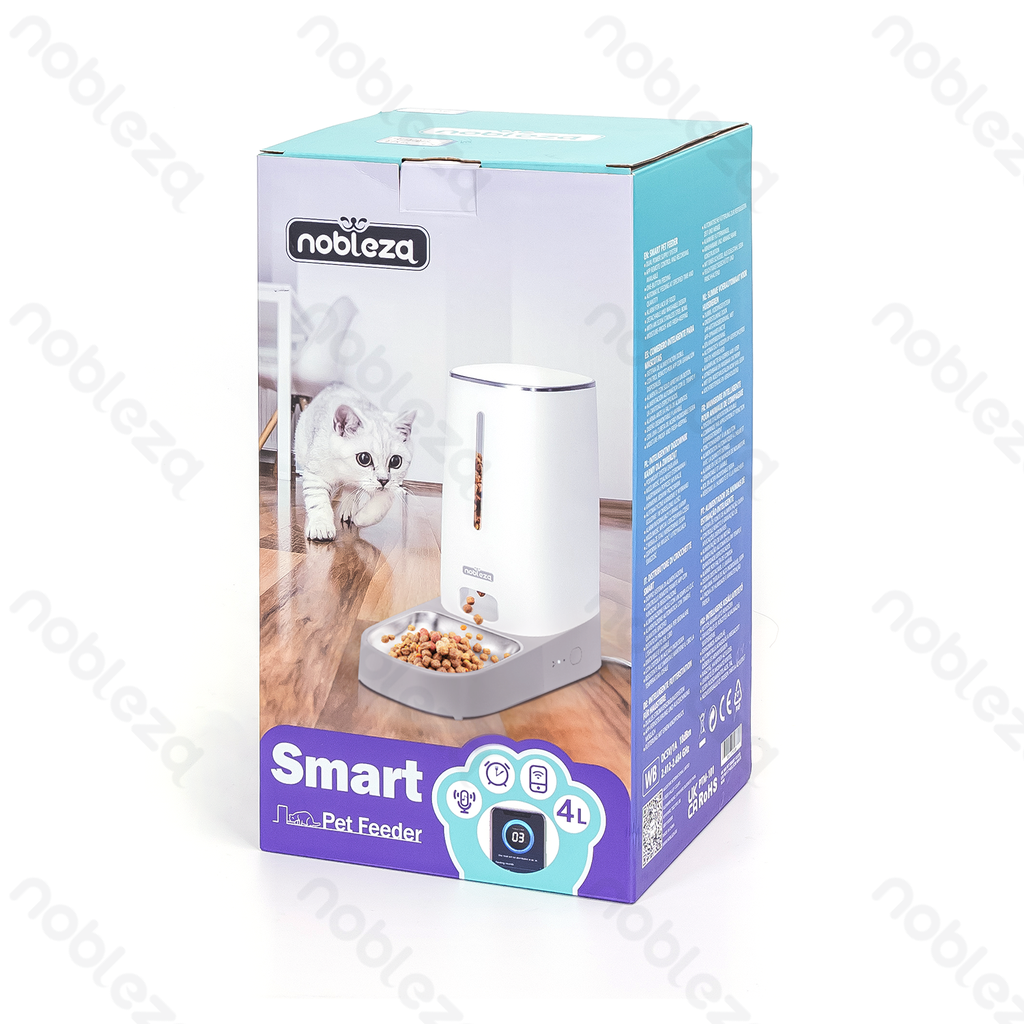 [S40101L0R] WB Smart pet feeder L33*W17.7*H33.5cm Gray and white splicing SF01
