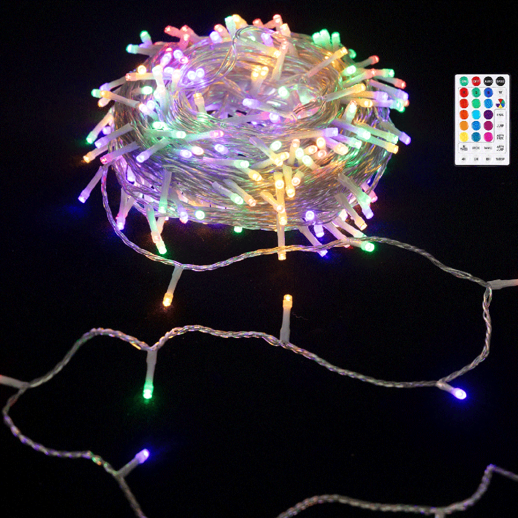 Aigostar Platte lichtsnoer met laag voltage RGB 3m+30m