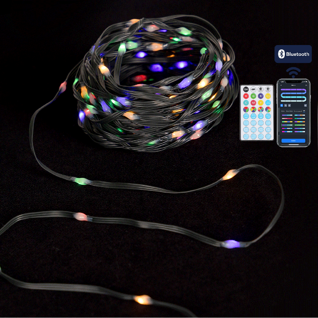 Aigostar Bluetooth Laagspanning Lichtsnoer (PVC & koper) RGBIC 10m