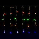 Flat icicle light strip with 3AA battery RGBY 15m*0.4m IP44 Indoor/Outdoor 75 strips