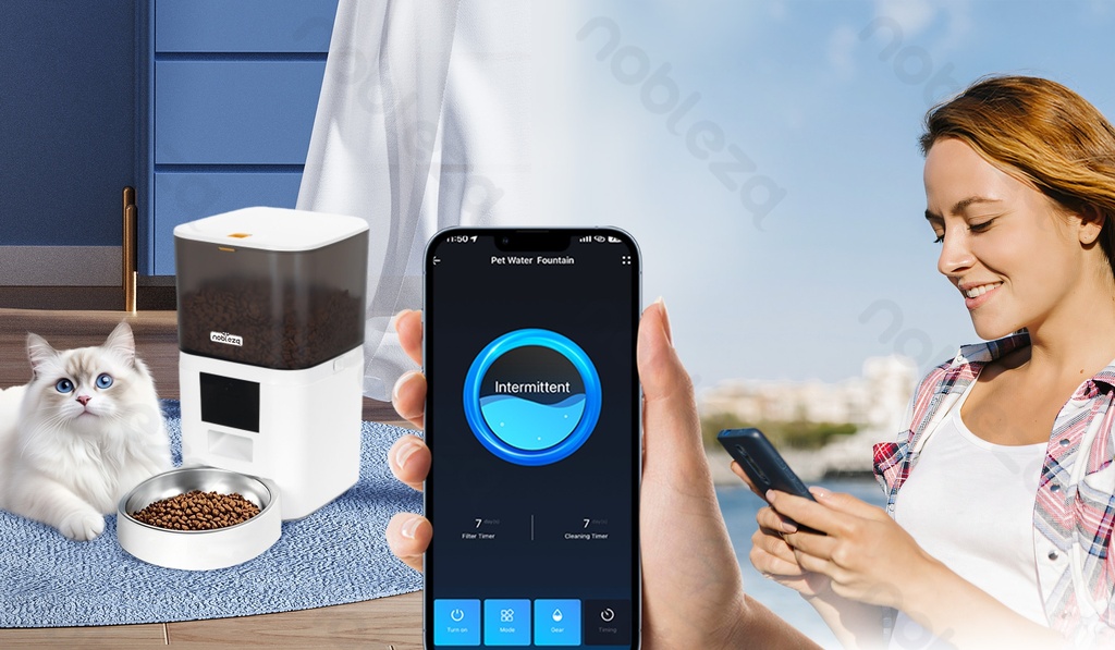 [S4010121Q] WB Smart pet feeder L36.3*W19.2*H33.2cm Black&White SF02