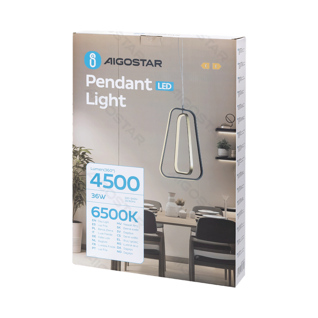 [B10305N7O] Aluminium-Pendelleuchte 36W 6500K