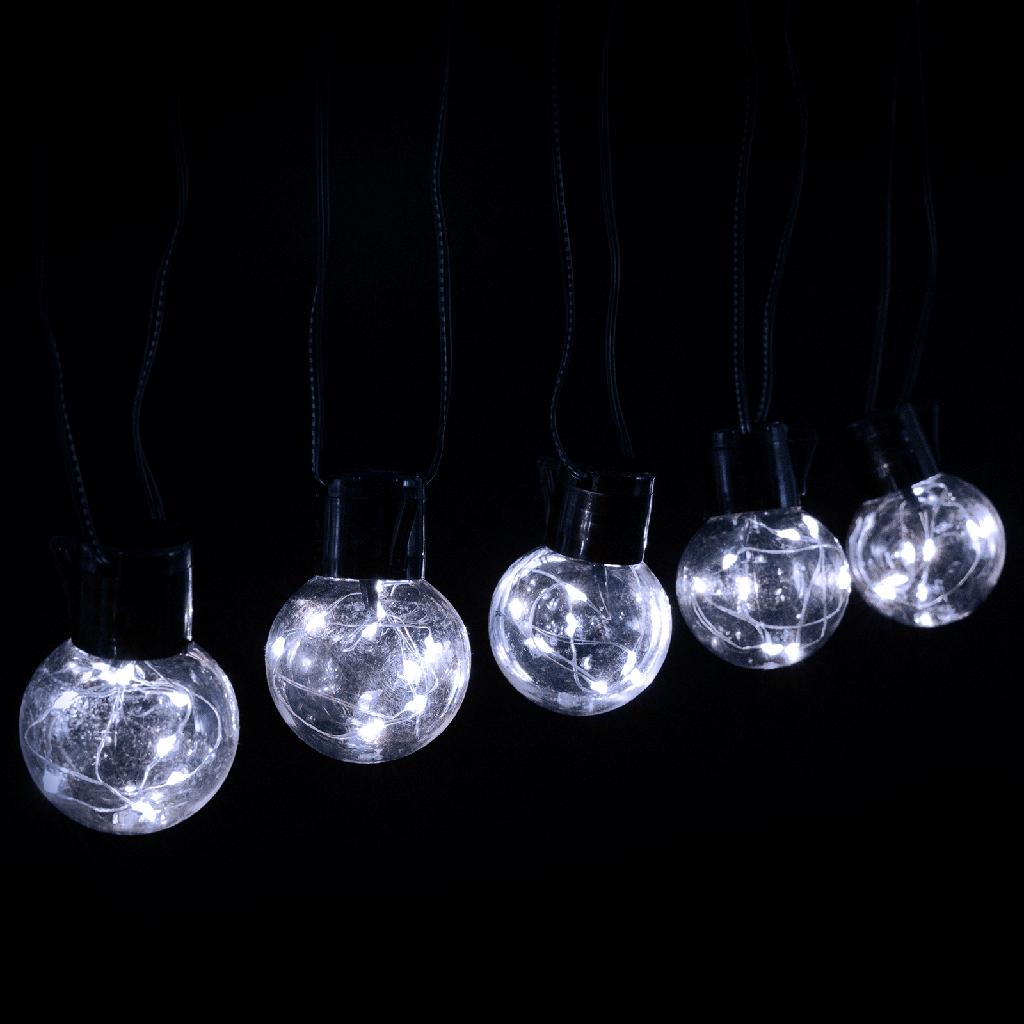 G50 Lichtstrook met koperdraad op zonne-energie Koud wit 10m