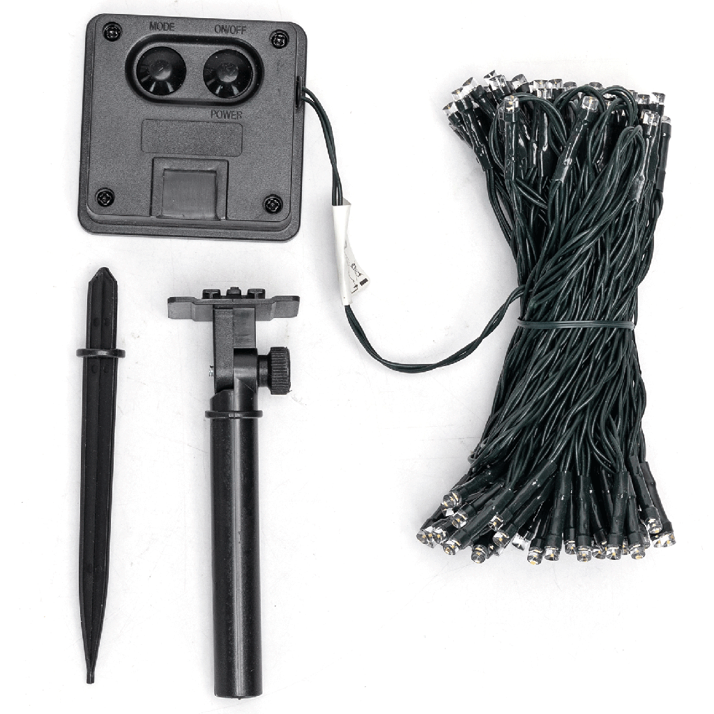 Solar-Lichterkette, Warmes Weiß, 2m+10m