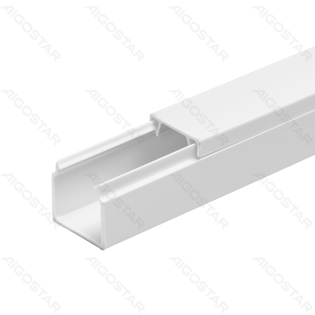 [B20104O9T] PVC white square trunking with adhesive backing L2000*W40*H40mm