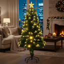 Low voltage fiber optic Christmas tree, warm white, 1.2m ,IP44, Indoor&Outdoor