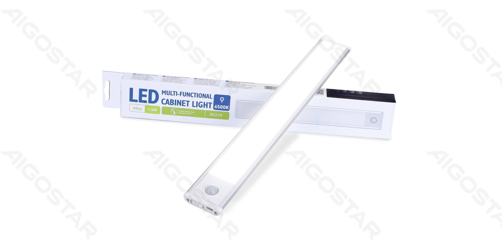 Lampe d'armoire LED avec capteur 4W 4000K, Batterie rechargeable