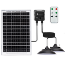 Solar-Pendelleuchte, Energiespeicher 35 W*2 6500K Sensor