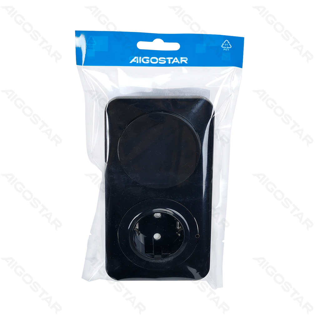 [B201011JB] Aigostar Schuko stopcontact + tweepolige schakelaar