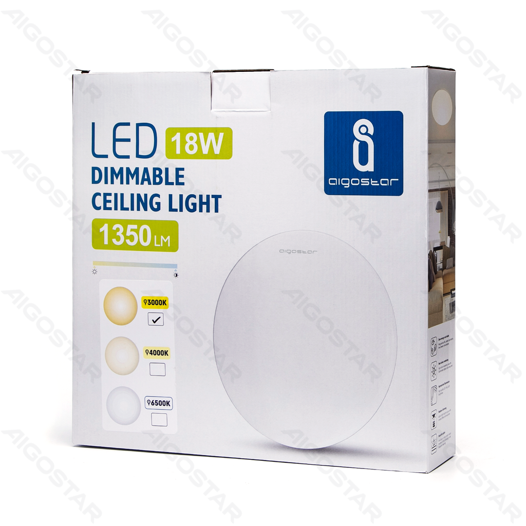 [B10310NLS] Plafonnier LED Dimmable 18W 3000K