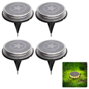 LED Solar Lawn Lights (4 pcs) 3200K