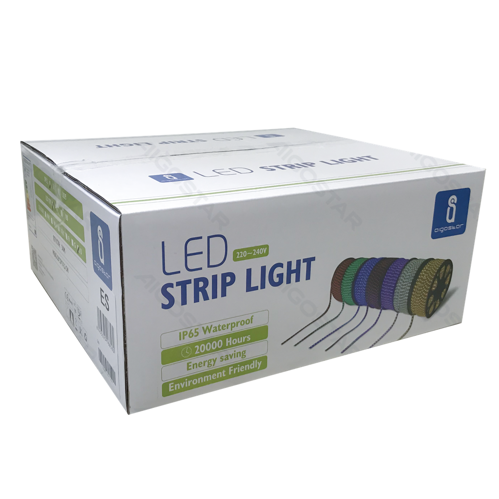 LED Strip licht 230VAC 5050-60 Blauw 50m 8mm