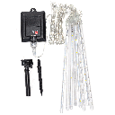 Guirlande lumineuse solaire 0.3 m – pluie de météores, Blanc froid, 5 m