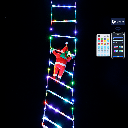 Aigostar Bluetooth Laagspanning Kerstman Klimladder RGBIC 3 m