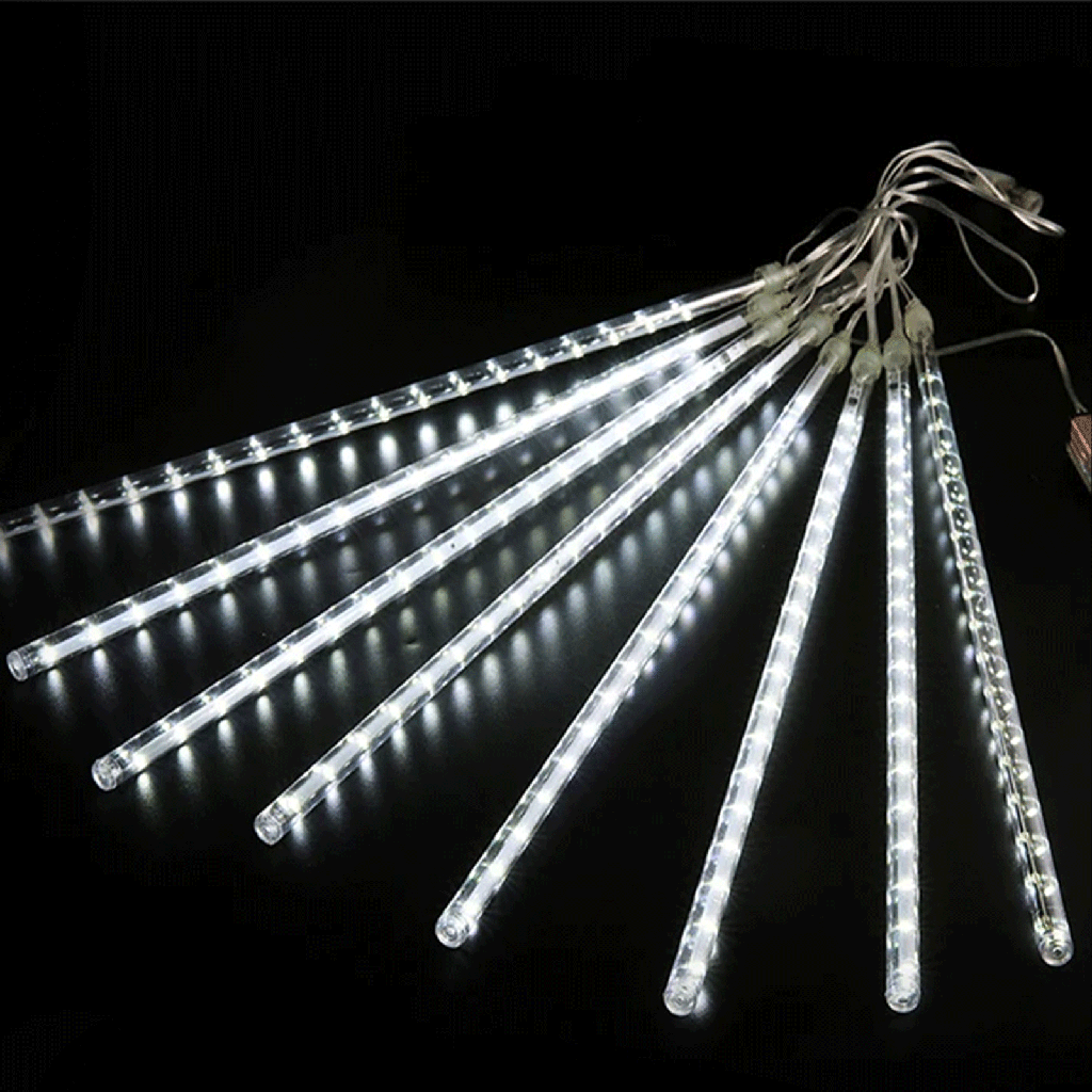 Aigostar Lichtsnoer met laag voltage in de vorm van een kometenregen 0.8m koel wit 3m+10m 16 snoeren 16 strips IP44 Binnen/Buiten