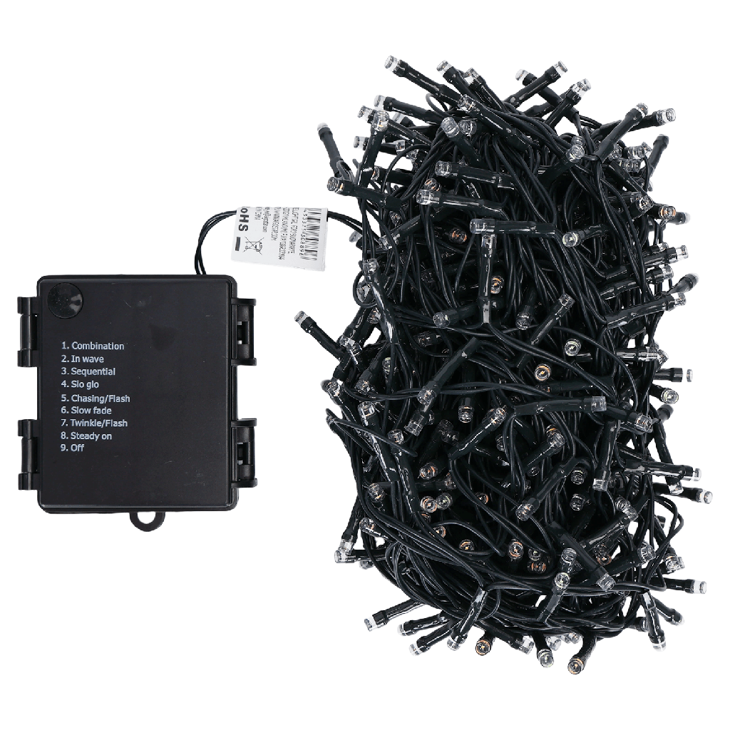 4AA battery flat string lights, RGBY , 25m ,IP44, Indoor&Outdoor