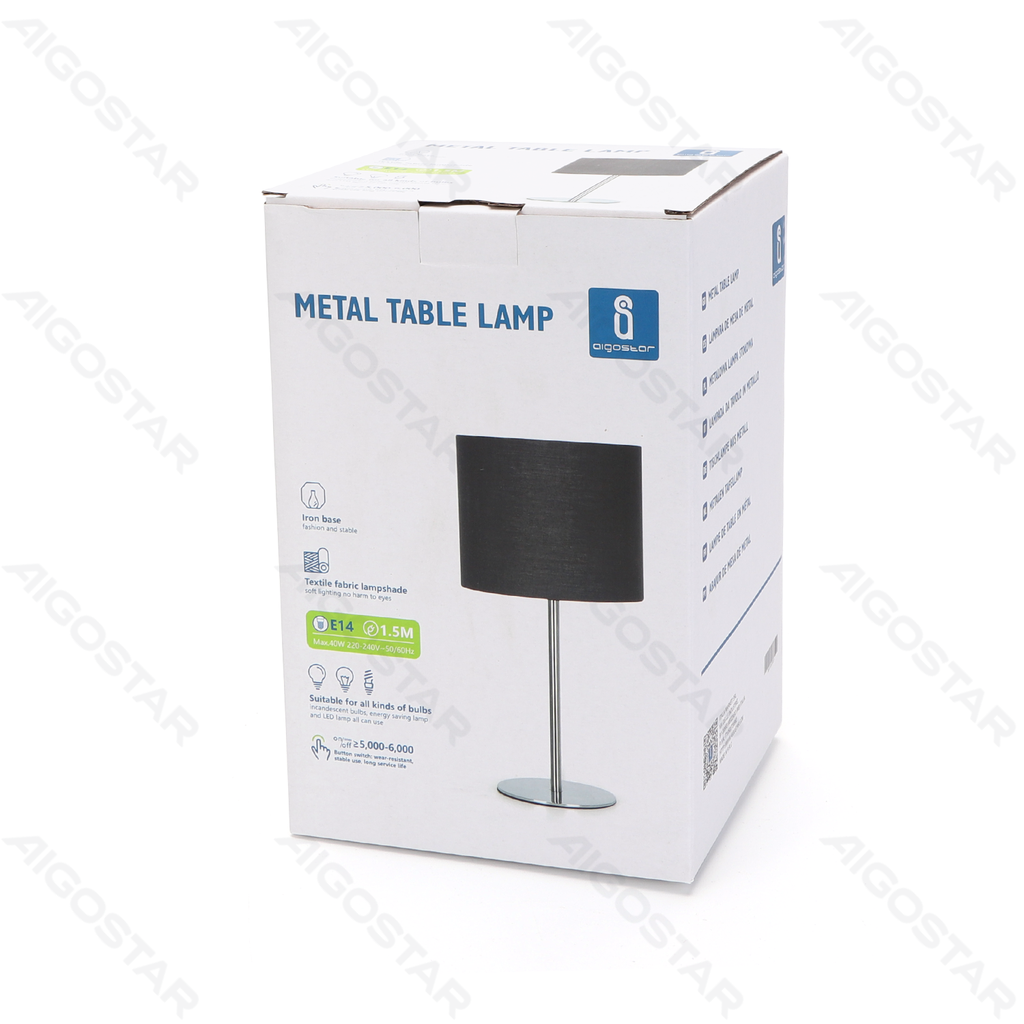 Aigostar Metalen Tafellamp (Zonder Lichtbron) E14