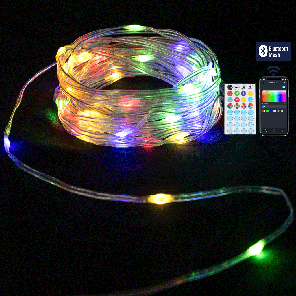 Lichtstrook (PVC & koper) met USB RGBIC 10m