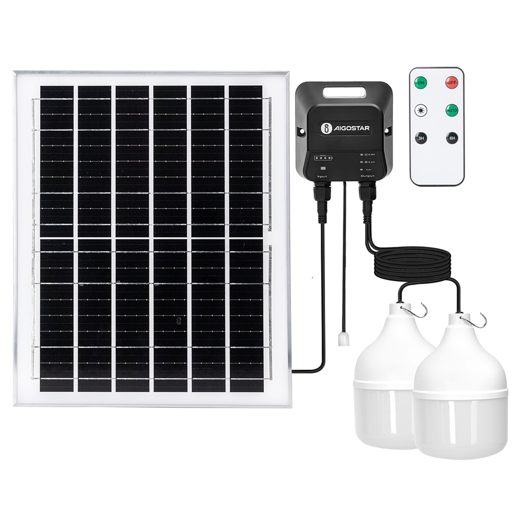 [B1020134Q] Solarbirne, Energiespeicher 70 W*2 6500K Zugschnur