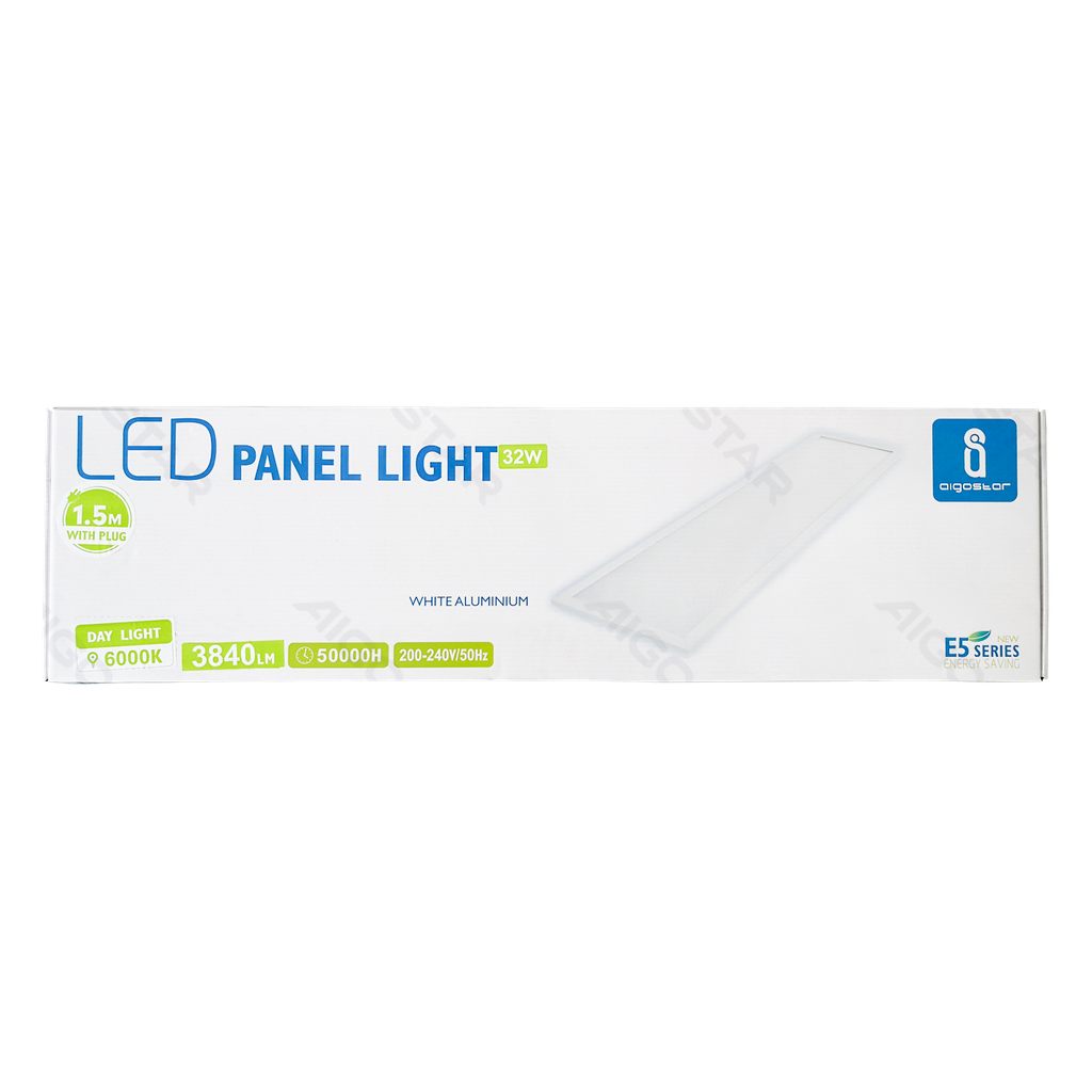 [B10406KZW] Aigostar LED Paneelverlichting Edge-lit Daglicht Wit 32W 120x30cm met stekker
