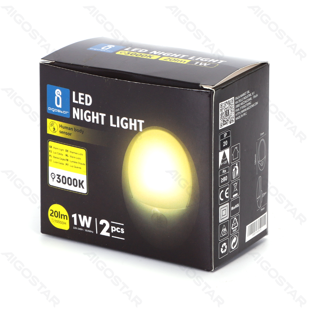 [B10308ZJG] Led Nachtlampje met Sensor