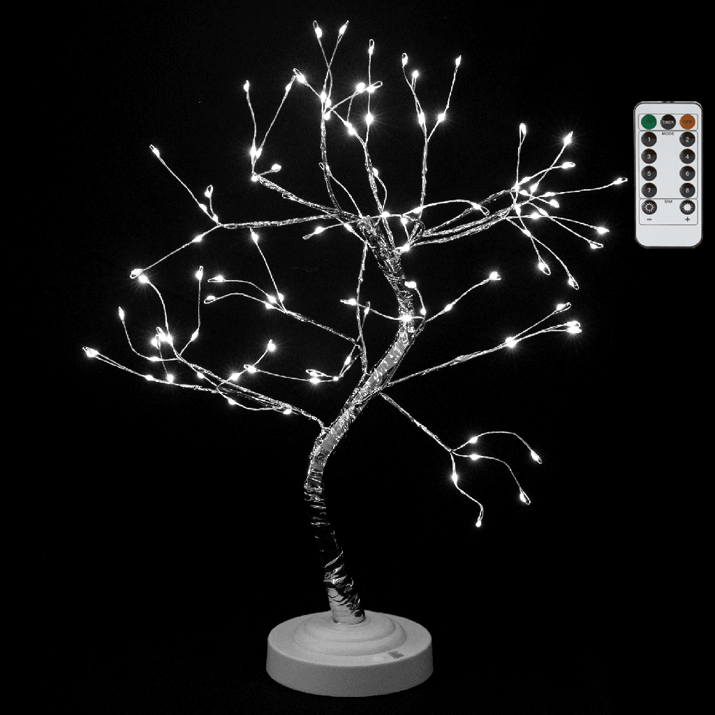 [B10303Y1Y] Aigostar Boomlamp met 3AA-batterij 0.45m koel wit IP20 Binnen