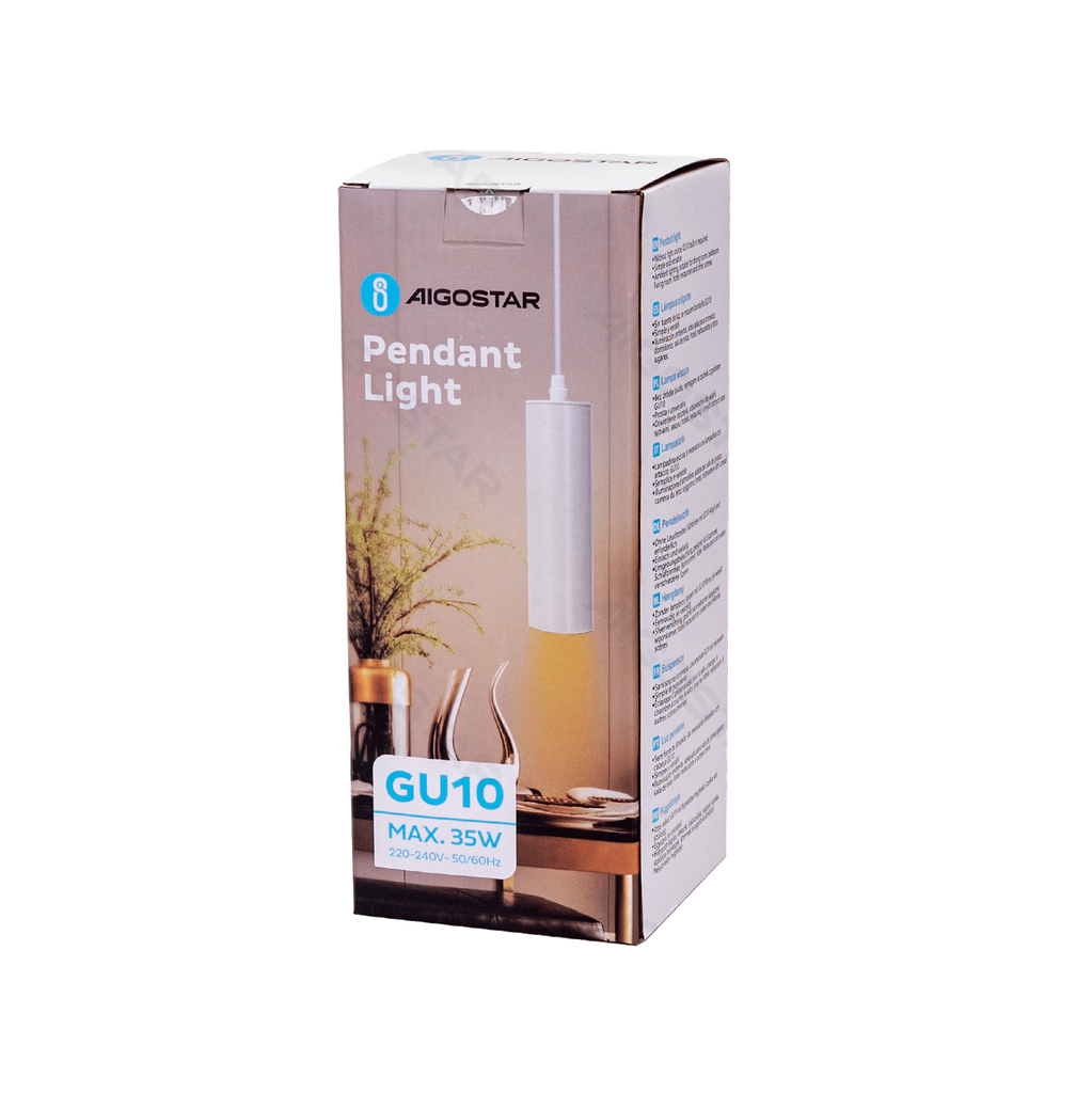 [B10305MN9] IJzeren hanglamp wit (zonder lichtbron) GU10