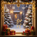 Suspension à pile avec ventouse Père Noël, Blanc chaude ,IP20 Intérieur